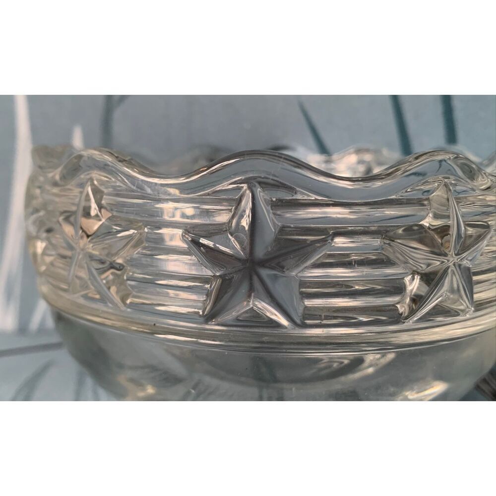 Tiffany & Co 5" Crystal Glass Bowl Stars & Stripes Embossed - Picture 4 of 6